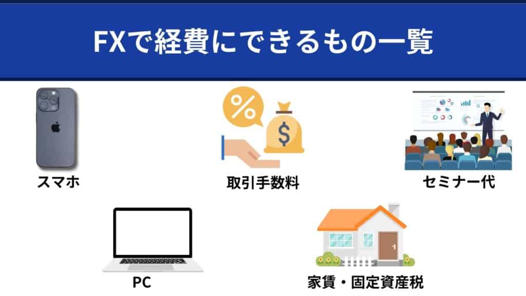 海外FX・国内FXで経費にできるもの一覧