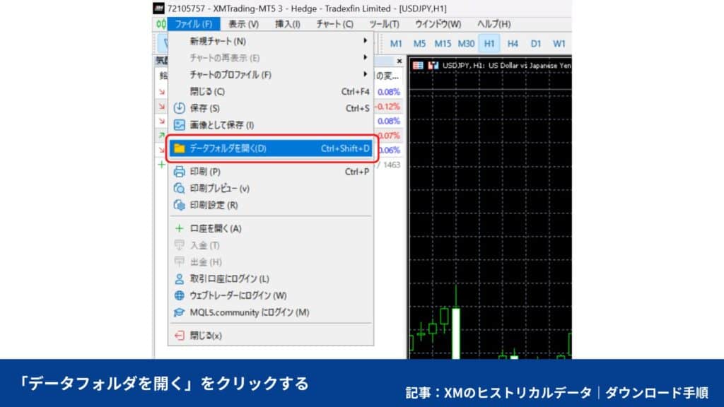 MT4／MT5の初期ヒストリカルデータを削除する方法