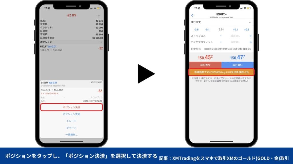 MT4/MT5のチャートにゴールドを表示させる方法