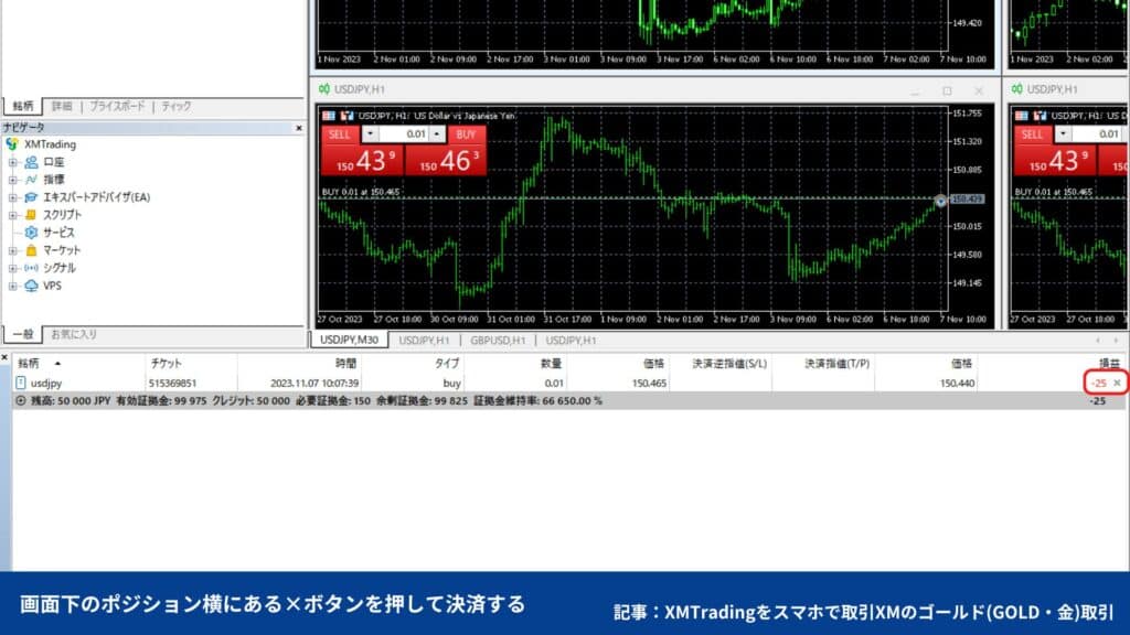 MT4/MT5のチャートにゴールドを表示させる方法