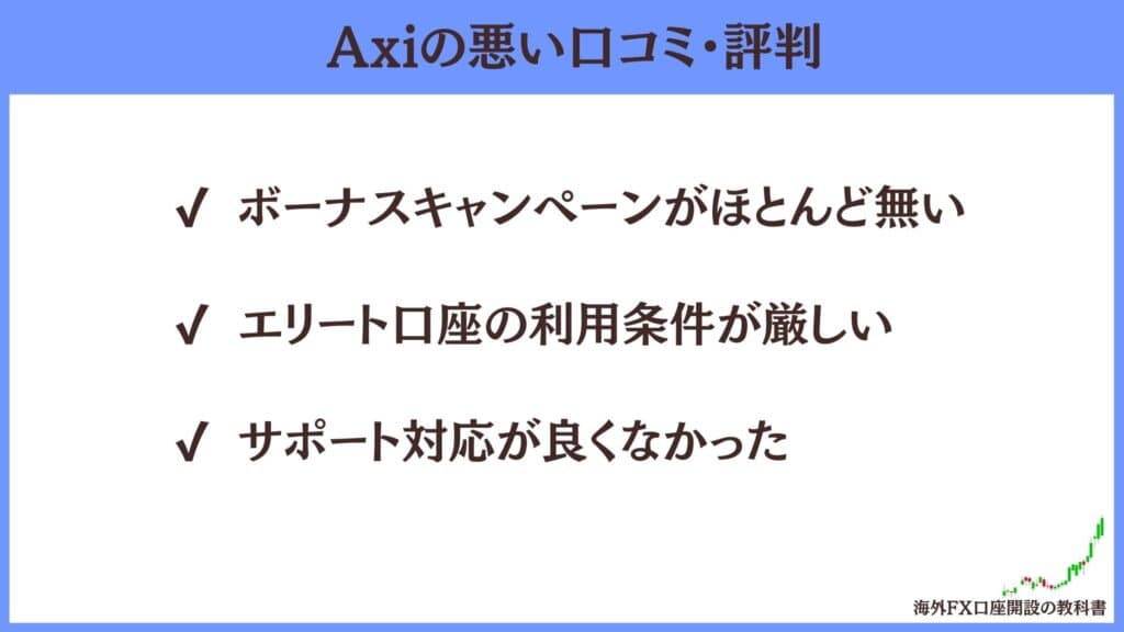 Axi（アクシ）の悪い評判・口コミ